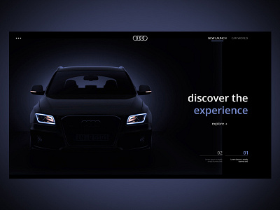 Audi Minimal Landing Page UI Presentation