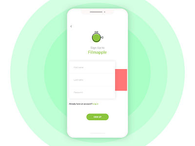 Filmapple Login Concept UI Design