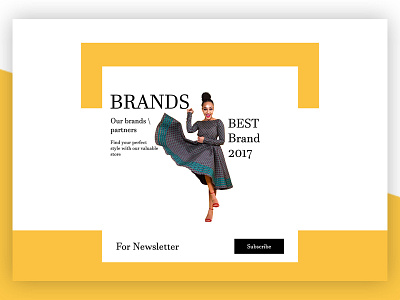 Fashion Web Category Silde Footer 👇 africa fashion footer minimal shot style ui web website white yellow