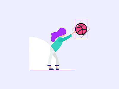 Only One Invite Left 😍 1 dribbble girl hello dribbble illustration invitation invite invites logo minimal one shots