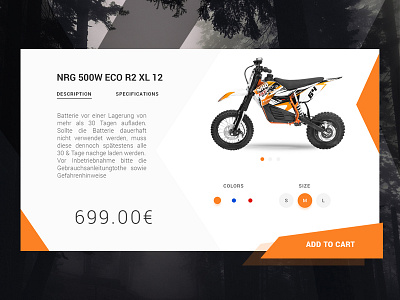 Kids Bike E-Commerce Landing Page Concept UI bike details e commerce landing page minimal orange product ui uiux ux web website