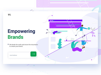 Company Website Landing Page 📏📏 clean design home illustrations landing page minimal ui ux vector web website white