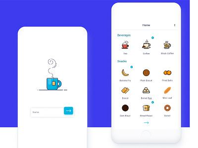 Coffee Break App ☕ android app coffee food icon illustration ios minimal mobile ui user interface ux