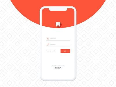 Dental Doctors Booking App Login. android app design ios login logo minimal mobile sign in signup ui uiux user interface ux white