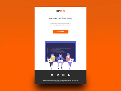 Opimy Email Template Design