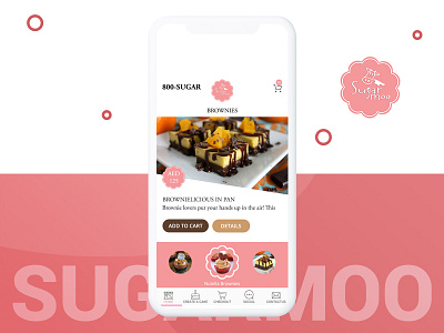 Sugarmoo Cake Delivery Application UI.