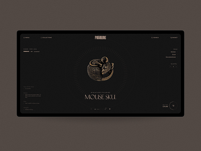 pakabone© Jewelry online store clean concept creative ecommerce grid interface item jewelry landing luxury minimalism modern product promo store style typography ui web design website