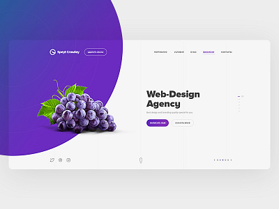 Web design agency, first screen agency grapes purple studio ui ux violet web design