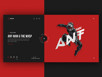 Cinema site web-design concept ant man black cinema concept design red site ui ux