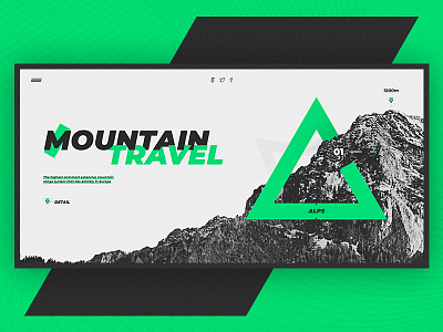 Mountain travel aquamarine design mountain site travel ui ux web design