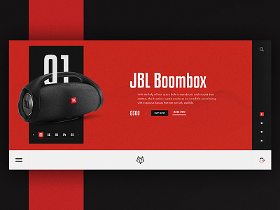 JBL Boombox buy page black boombox buy design jbl music red ui ux web site