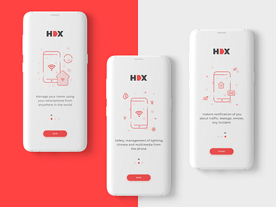 Onboarding for a Smart-Home App android app home illustration onboarding smart smart home spending ui ux