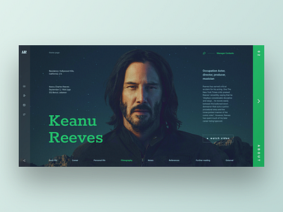 Keanu Reeves concept design design grid keanu keanu reeves reeves ui ux