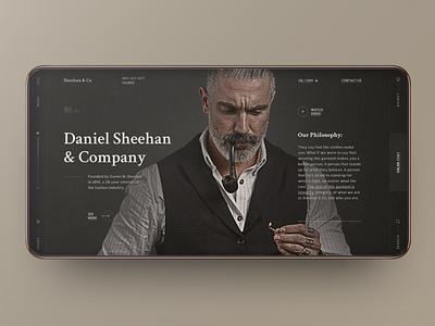 Daniel Sheehan & Company black dark design fashion grid luxury site ui ux web design web site