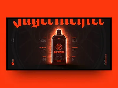 Jagermeister Concept page animation black branding dark design grid interaction jager jagermeister site ui ux web design