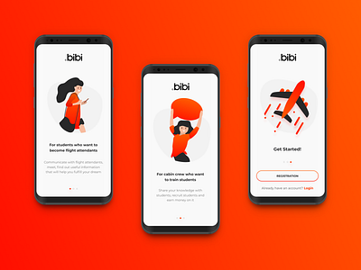 Bibi Application app app design application mobile onboarding splash screen ui ux