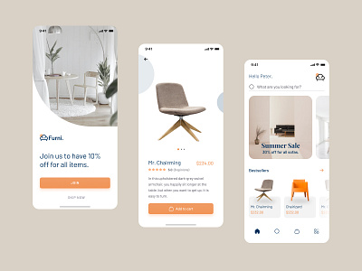 Furniture Ecommerce app design furniture graphic design interior design mobile ui
