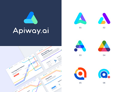 Logo for Apiway.ai colorful colors graphic graphic design graphicdesign logo logo design logodesign logos