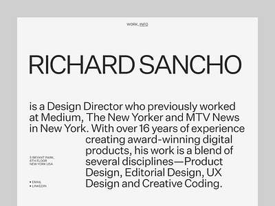 Richard Sancho design typography ui web