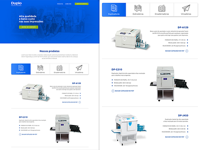 DUPLO Brasil benchmark catalogue desktop heuristic interface printer ui ux web website