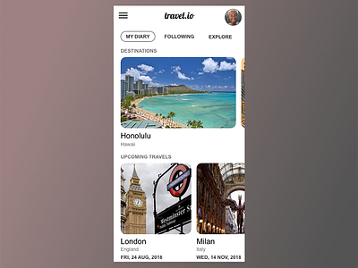 concept: travel.io app dailyui diary diary travel journal journal travel sketch travel trip