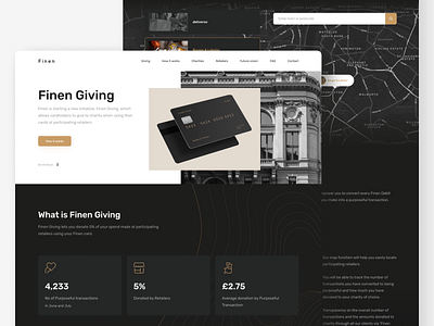 Finen Landingpage design fintech landing ui ux