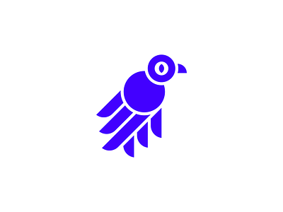 Vulture bird bird logo birds black white blue emblem logo logotype minimalism monochrome symbol vulture
