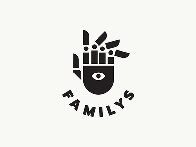 FAMILYS childrens emblem family family tree finger fingers hand hand logo hand logotype logo logotype minimalism monochrome parent parents psychological psychologist psychology psychotherapy symbol