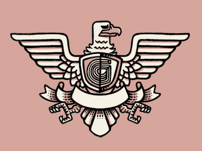 Eagle Crest aged crest eagle symbol