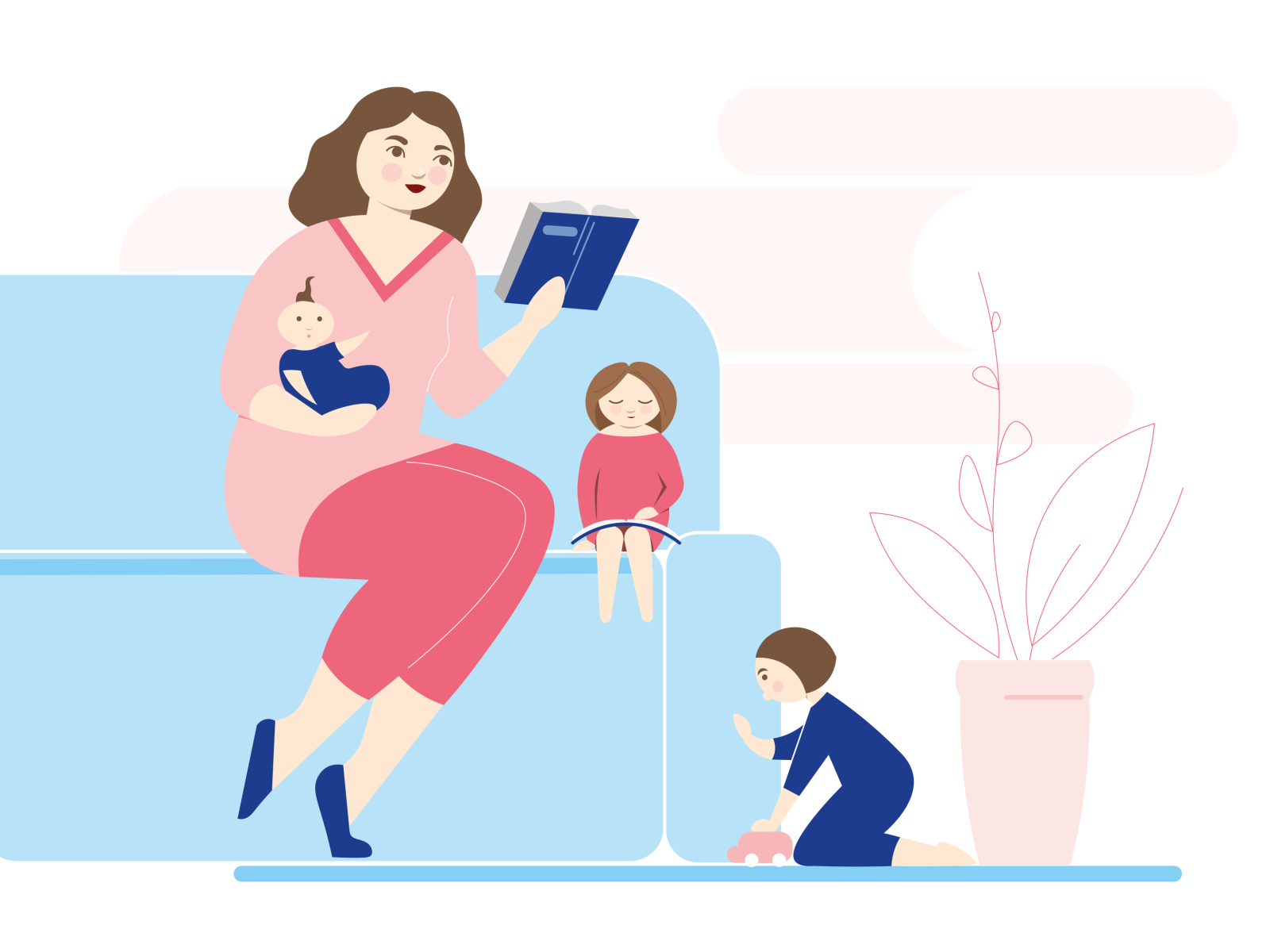 Working mom by Nadiia Daus on Dribbble