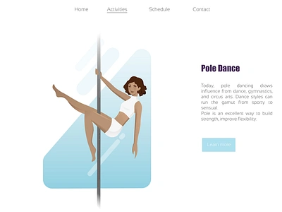 Pole dance activity blue dance girl pole dance sport