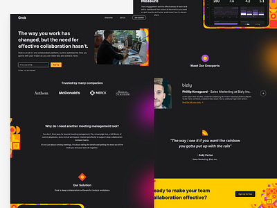 Bizly landing page