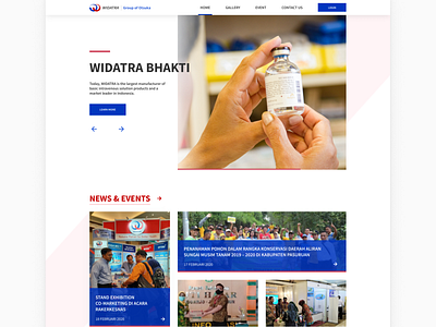 Widatra Bhakti Landing Page design redesign ui