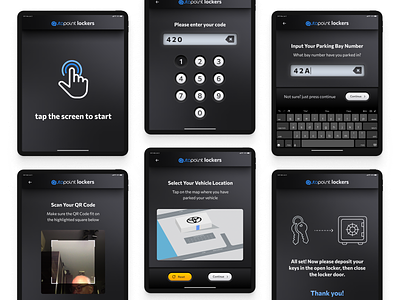 Autopoint Lockers Kiosk App design key kiosk tablet ui