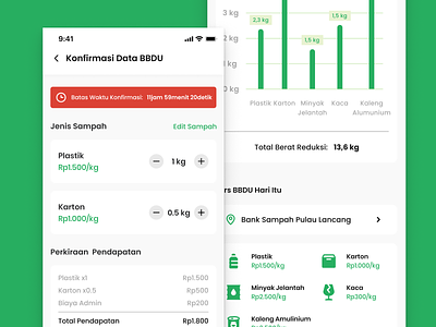 Bank Sampah Mobile App design mobile ui
