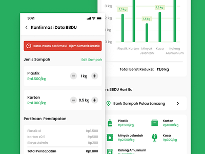 Bank Sampah Mobile App design mobile ui