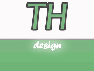 TH Design classic design graphic green logo oldschool retro shadow simple white