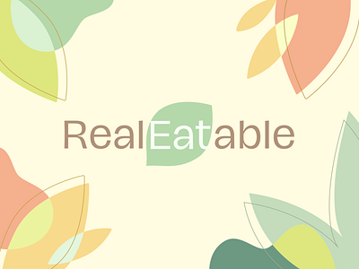 RealEatable Logo Design branding clean design food green health healthy light logo plant recipe typography