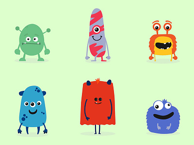 A fun set of characters animation character character design fun illustration leeds monsters