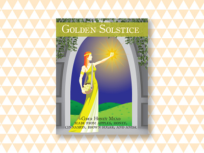golden solstice graphic design illustration illustrator label design personal work vector vector art