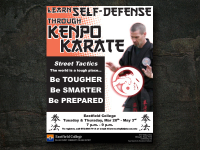 Kenpo Karate Flyer commercial flyer design indesign print layout