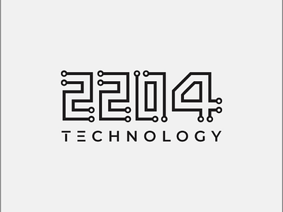 2204 TECHNOLOGY LOGO logo logoidea tech logodesign