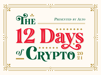 12 Days of Crypto branding christmas crypto custom typography finance fintech holiday typography