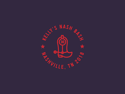 Kelly's Nash Bash 2018 badge design icon illustration logo t shirt