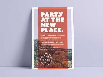 Party At The New Place Poster design event flyer poster poster design typography