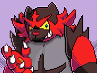 Intimidate Incineroar incineroar intimidate pixelart pokemon