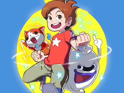 Yo-Kai Watch fanart jibanyan whisper yokai watch