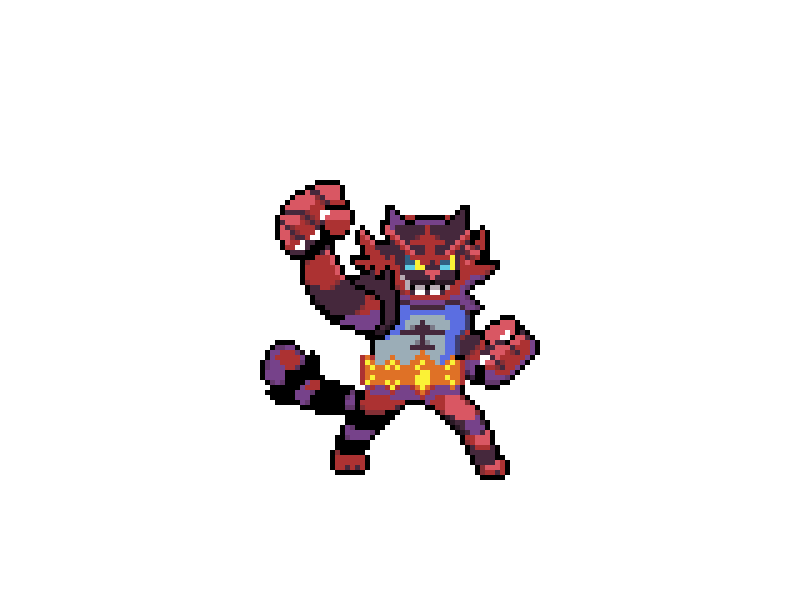 Incineroar Pixel aseprite incineroar nintendo pixelart pokemon retro