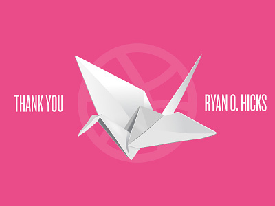 Thank You crane debut origami