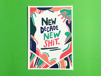 New decade new shit - 2020 abstract art abstract design cards color colour design geometric art happy new year illustration new year posca typography